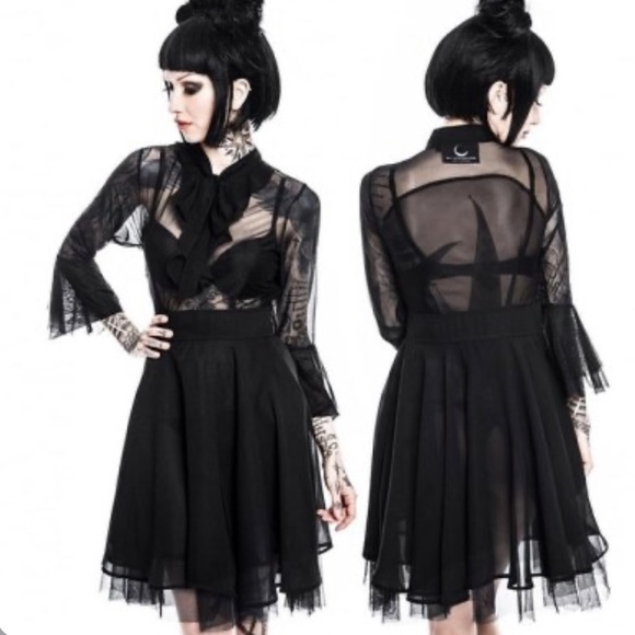 *SOLD ON MERC* Killstar Decay Nu Mourning Dress - Picture 3 of 13